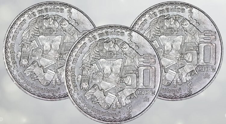 Moneda antigua de 50 pesos de Coyolxauhqui actualmente vale 480 mil