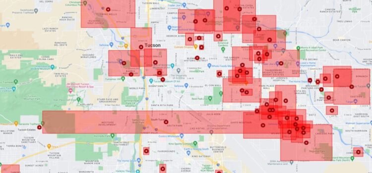 Un fallo eléctrico provoca un apagón masivo en toda la zona de Tucson.